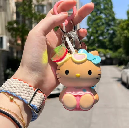 Tanning Kitty Color-Changing Keychain